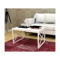 table basse tera cross 80 x 50 x 45 cm blanc azura-41655