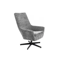 retro lounge - fauteuil de salon tissu gris