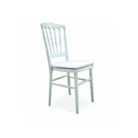 chaise de réception napoléon bois blanc - lot de 4 -  - bois