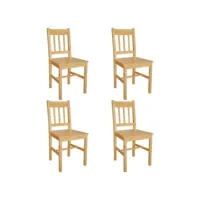 lot de 4 chaises  chaises de salle à manger chaise de cuisine  bois de pin meuble pro frco17361