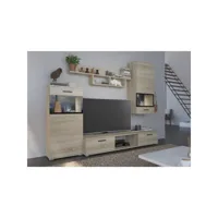 ensemble meuble tv blues 230 cm en plusieurs couleurs - couleur: chêne - sans buffet vivadiscount-6509_4561