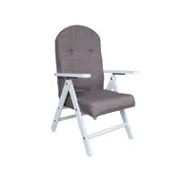 fauteuil relax amalfi - bois laqué blanc