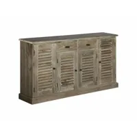 buffet bahut armoire console meuble de rangement bois de melia azedarach massif 145 cm helloshop26 4402041