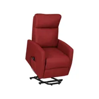 fauteuil inclinable  fauteuil de relaxation rouge bordeaux tissu meuble pro frco93492