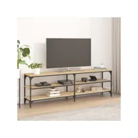 meuble tv，meuble de rangement，banc tv chêne sonoma 160x30x50 cm bois d'ingénierie cmwi485582