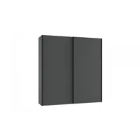armoire portes coulissantes ronna graphite poignées noires largeur 180 cm 20100994508