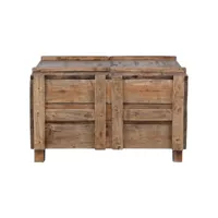 table de salon 65x65x38 cm bois de récupération solide