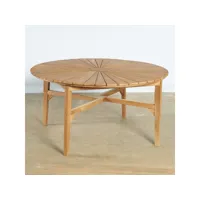 table de jardin ronde en teck 150 cm roxan 26006