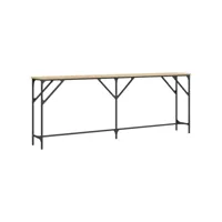 table console chêne sonoma 200x29x75 cm bois d'ingénierie