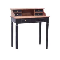 bureau avec tiroirs  bureau d'ordinateur bureau informatique 90x50x101 cm bois de récupération solide meuble pro frco44423