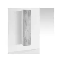 colonne de salle de bain laqué blanc et effet béton selb l 35 cm