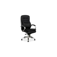 clare - fauteuil de bureau moderne - hauteur : 116-122 cm - revêtement cuir naturel + cuir écologique - fonction tilt + multibloc - noir