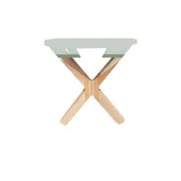 table basse scandinave miste - l. 60 x h. 40 cm - vert