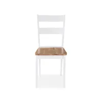 lot de deux chaises de salle à manger hévéa blanc helloshop26 1902163