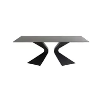 table de jardin gloria grès noir 180x90cm kare design