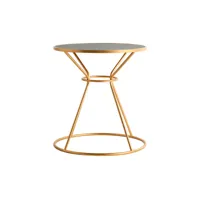 table basse en fer, de couleur doré, 50x50x55 cm
