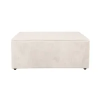 pirae - table basse avec plateau relevable et coffre - en velours côtelé - 107 cm - lisa design - beige