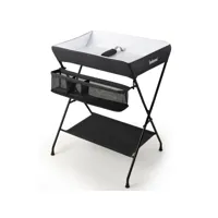 table à langer multifonctions bébé pliante 3 en 1 avec ceinture de sécurité grand panier de rangement supporté 11 kg noir
