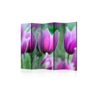 paravent 5 volets - purple spring tulips ii [room dividers] a1-paraventtc0719