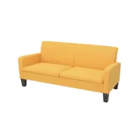 canapé fixe 3 places  canapé scandinave sofa 180 x 65 x 76 cm jaune meuble pro frco88151