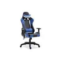 chaise de bureau avec accoudoirs - chaise de bureau à roulettes - gamer - guy bleu