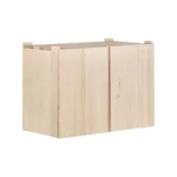 armoire de rangement en pin massif nova 76.5 x 40.5 x 53.5 cm