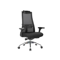 chaise de bureau sydney, chaise de direction en maille avec accoudoirs, siège de bureau ergonomique, 71x69h110/118 cm, noir 8052773853569