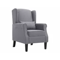 fauteuil chaise siège lounge design club sofa salon gris foncé tissu helloshop26 1102204par3