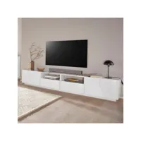 meuble tv salon moderne 260x43cm blanc brillant more ahd amazing home design