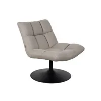 bar - fauteuil design pivotant en tissu gris clair 3100029