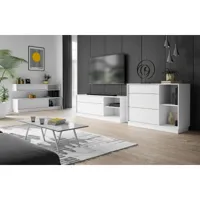 ensemble de meuble salon 2 - blanc - style design frame