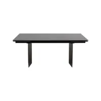 table à rallonges novel 180x90cm noire kare design