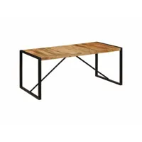 table de salon salle à manger design 180 cm bois de manguier solide helloshop26 0902278