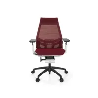 chaise de bureau chaise bureau genidia smart white tissu maille rouge hjh office