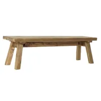 table d'appoint en bois recyclé  coloris naturel -longueur  150 x profondeur  39 x hauteur 43  cm
