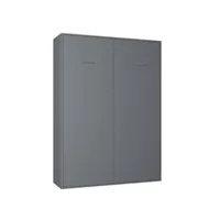 armoire lit escamotable smart-v2 gris graphite mat couchage 160*200 cm. 20100887622