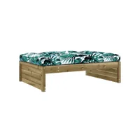 repose-pied de jardin, tabouret pouf, tabouret bas 120x80 cm bois de pin imprégné lqf48763 meuble pro