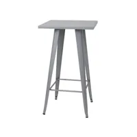 table haute hwc-a73, métal, design industriel 105x60x60cm ~ gris