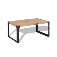 table basse table de salon  bout de canapé bois d'acacia massif 100 x 60 x 45 cm meuble pro frco75162