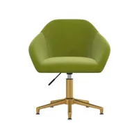 clicnbuy - chaises de cuisine - chaises pivotantes de salle à manger 2 pcs vert clair velours