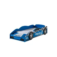 lit voiture de police 70x140 cm bois bleu todd sctdpol