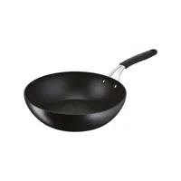 lagostina - poêle wok aluminium 28cm noir  012165041828 - tempra