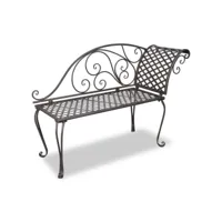 chaise longue de jardin 128 cm acier antique marron helloshop26 02_0011867
