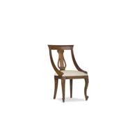 chaise bois polyester marron 50x47x90cm - bois-polyester - décoration d'autrefois