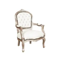 fauteuil lit baroque 73x50x51 cm chaise louis xvi style français fauteuil de chambre tapissé fauteuil avec accoudoirs rembourré fauteuil en hêtre massif pour enfant l6743-4