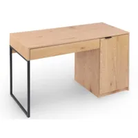 bureau avec rangement en bois et métal blaise