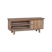 meuble tv  banc tv armoire de rangement 100x30x40 cm bois de teck solide meuble pro frco60699