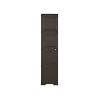 armoire de rangement, armoire en plastique 40x43x164 cm design de bois marron pks63559 meuble pro