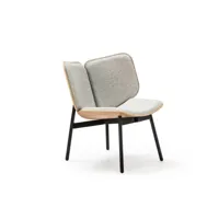 fauteuil thai natura gris naturel métal tissu bois de hêtre 64 x 74 x 70 cm