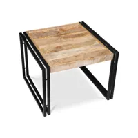 petite table basse en bois - design industriel vintage - onawa bois naturel